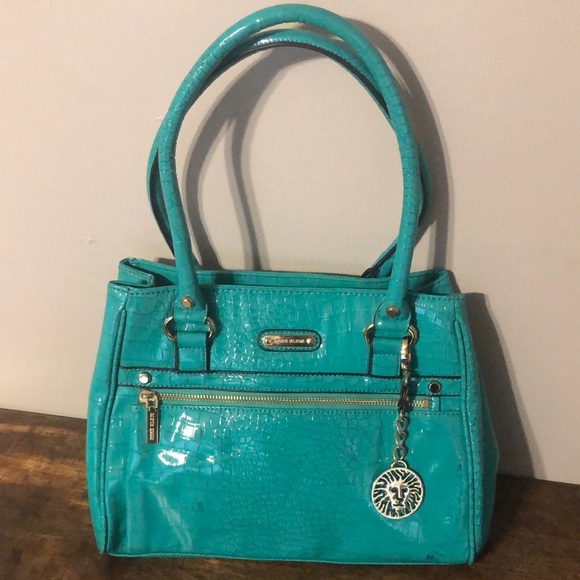 Anne Klein Bags Anne Klein Pebbled Turquoise Shoulder Bag Please